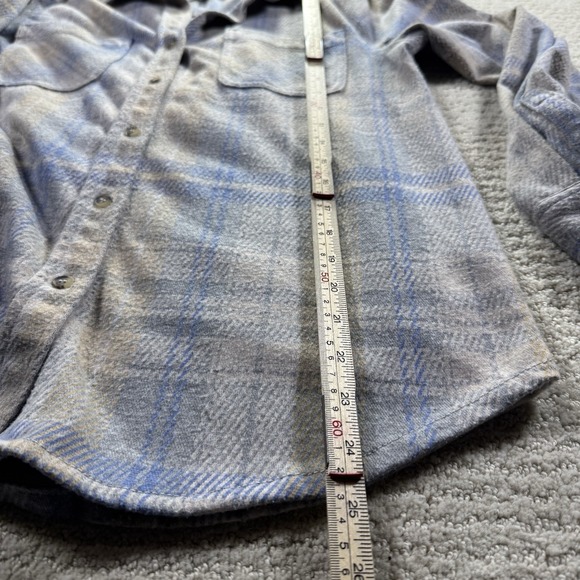 Casa Cabana Women's Light Blue & Beige Flannel Size Medium - Picture 7 of 10